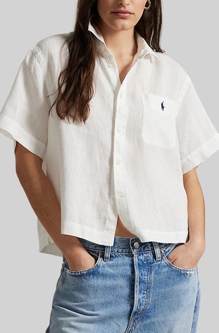 Linen short-sleeve shirt