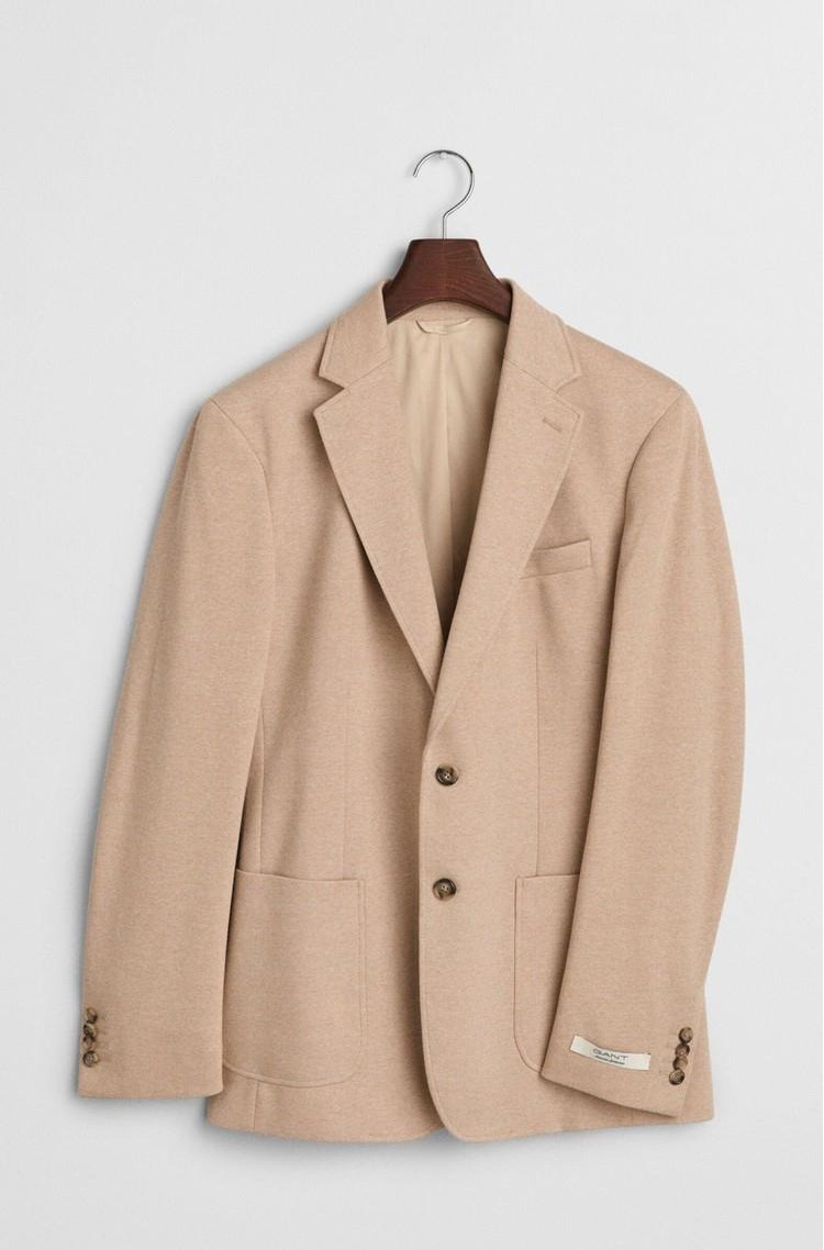 GANT Slim fit suknjič z enorednim zapenjanjem Bež - Dark Khaki 