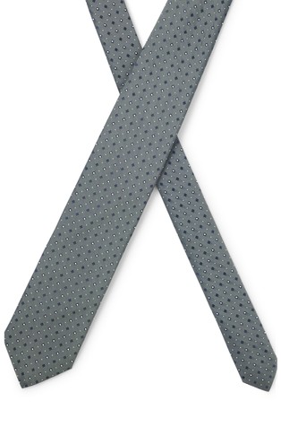 HUGO BOSS Silk-blend tie with jacquard pattern Open Green 2