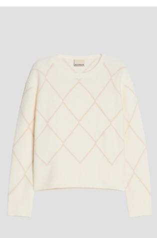 Lamé diamond-pattern jumper
