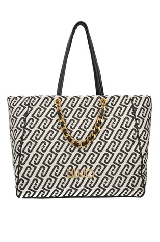 Monogram večja platnena tote torba