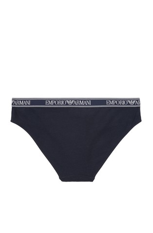 EMPORIO ARMANI Paket 2 spodnjih hlačk z logo pasom Modra - Blue 5