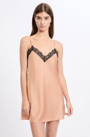 Desire satenasta spalna srajca s čipko