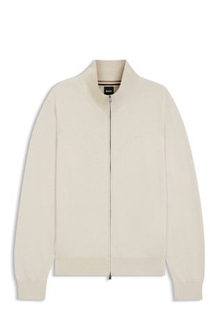 Pletena bombažna jopa z vezenim logotipom