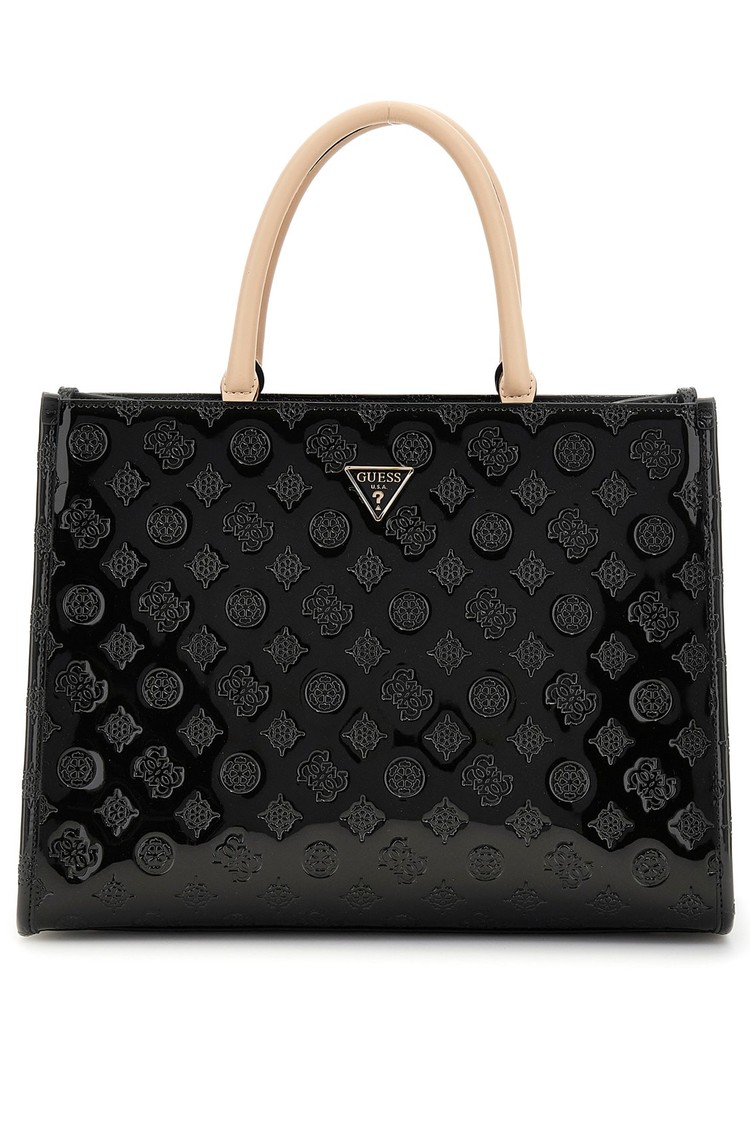 GUESS Arnela 4G Peony Logo Handbag Black 