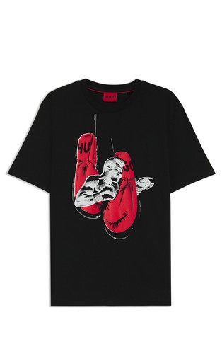 Cotton-jersey T-shirt with print