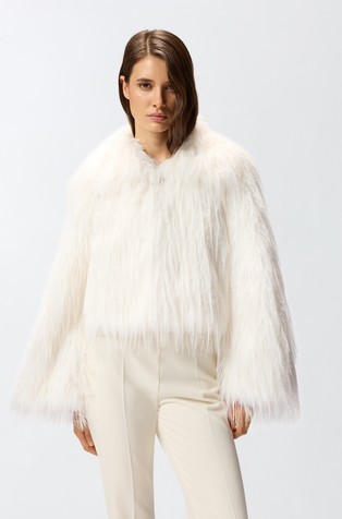 Kratka jakna iz umetnega krzna