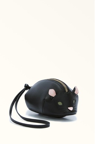 Majhna usnjena torbica v obliki mačke