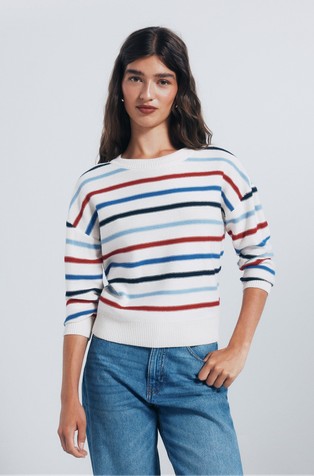 Striped cotton jumper