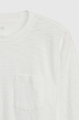 GAP Majica z dolgimi rokavi za dečke Bela - New Off White 3