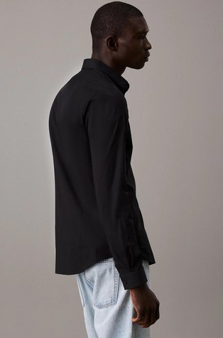 CALVIN KLEIN Extra Slim Poplin Dress Shirt Black 2