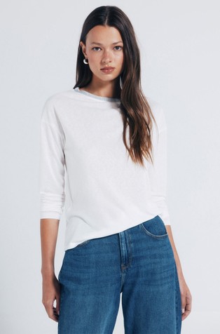Lurex neck T-shirt