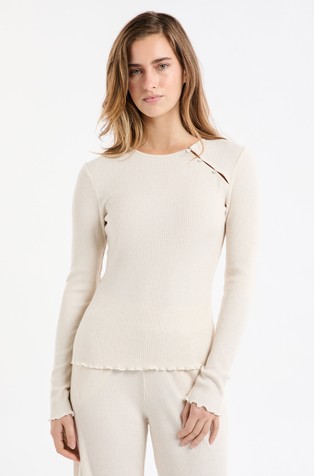 Jovana zgornji del pižame z dolgimi rokavi in gumbi