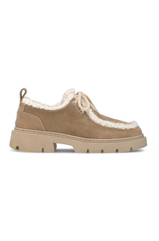 Mocabee Curly Suede Loafers