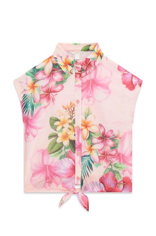 Srajca brez rokavov s cvetličnim vzorcem