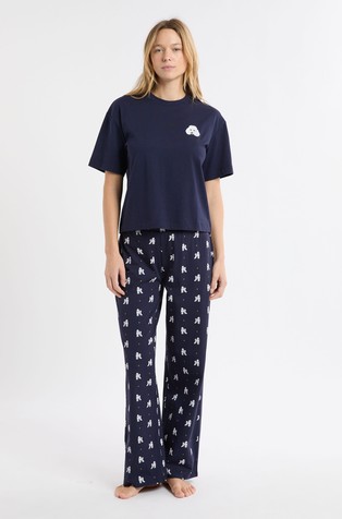 Hugy 2-Piece Cotton Poodle Print Pyjama Set