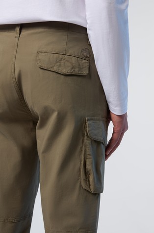 NORTH SAILS Stretch cotton poplin cargo pants Green 3