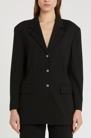 Single-breasted viscose-blend blazer