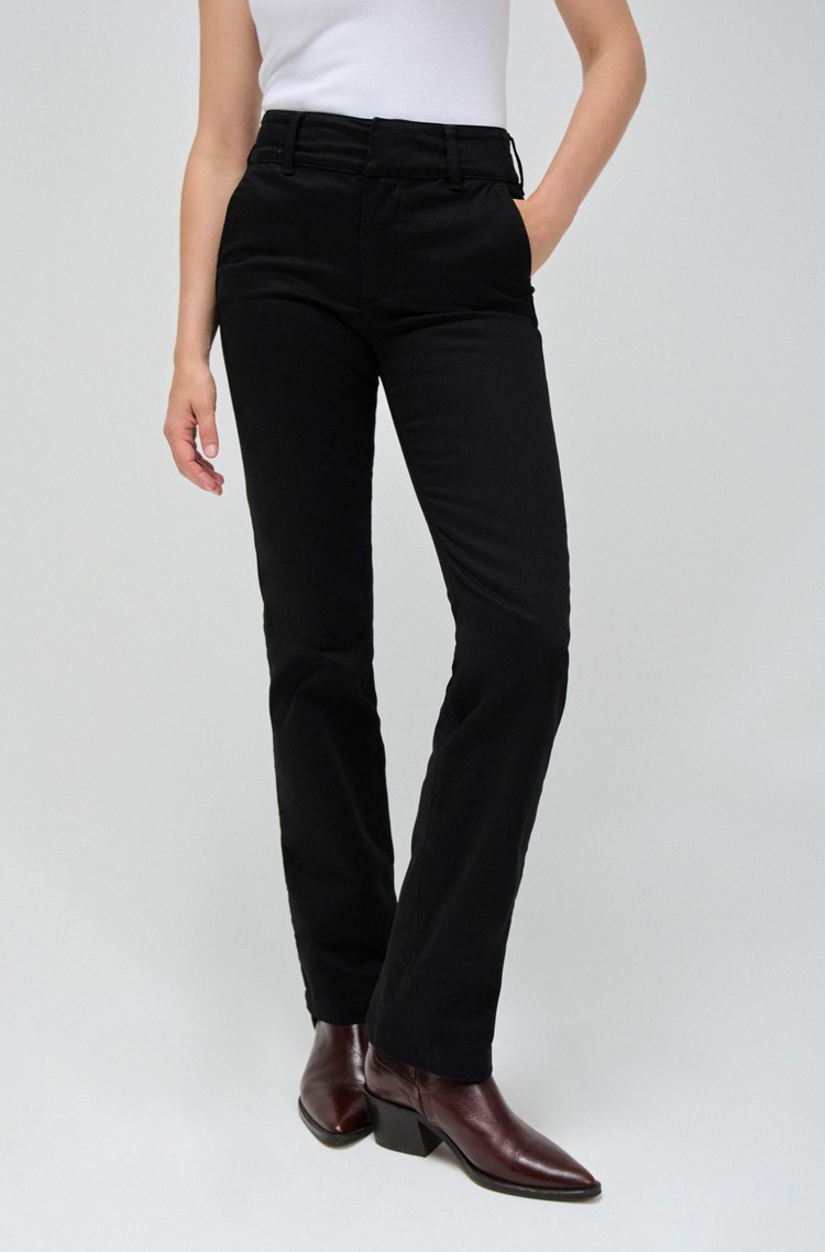 SALSA JEANS Secret push-in ravne chino hlače Črna - Black 