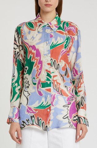 Lanena srajca z vzorcem