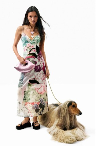 Printed strappy dress