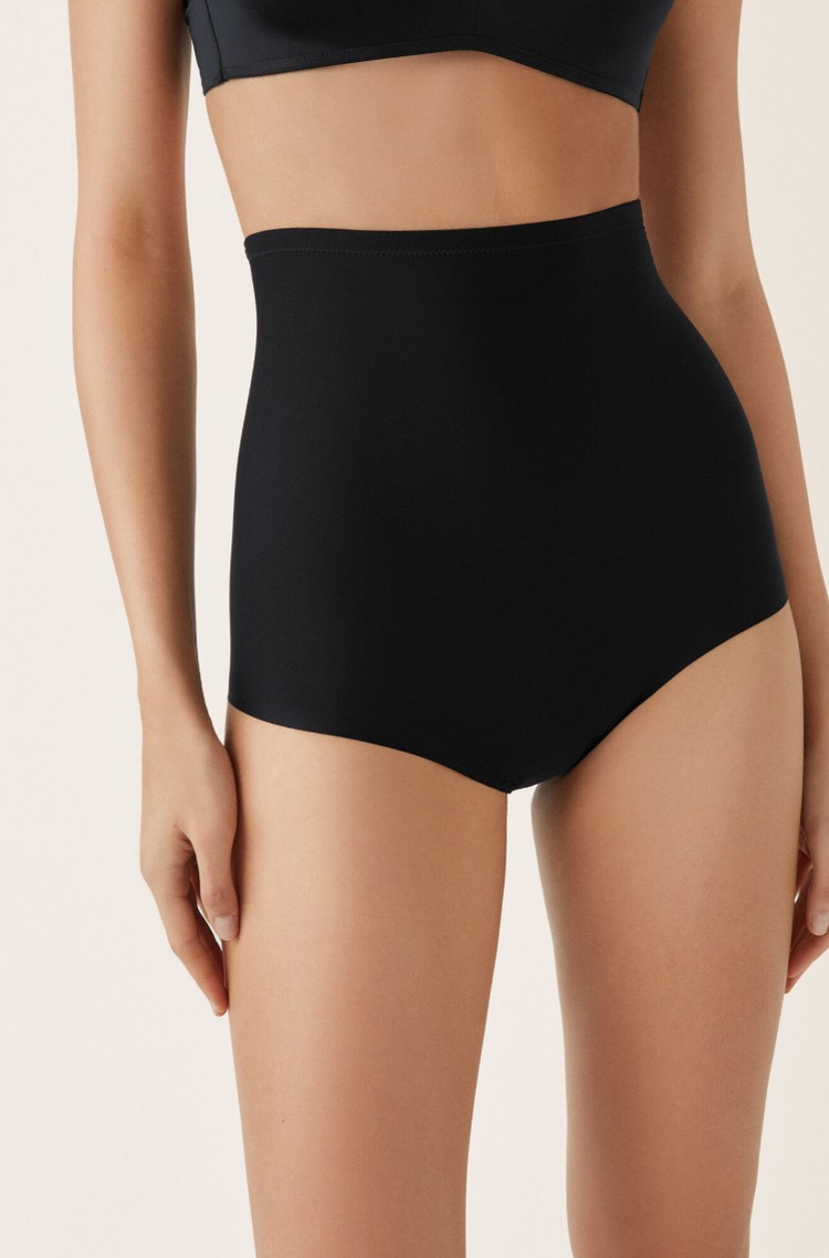WOMEN'SECRET Termoregulacijske spodnje hlačke z učinkom oblikovanja Črna - Black 
