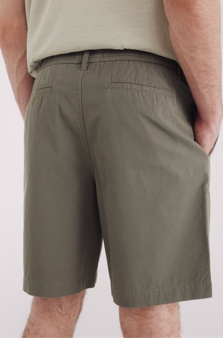 SPRINGFIELD Relaxed fit bermuda hlače iz bombažne mešanice Zelena - Green 4