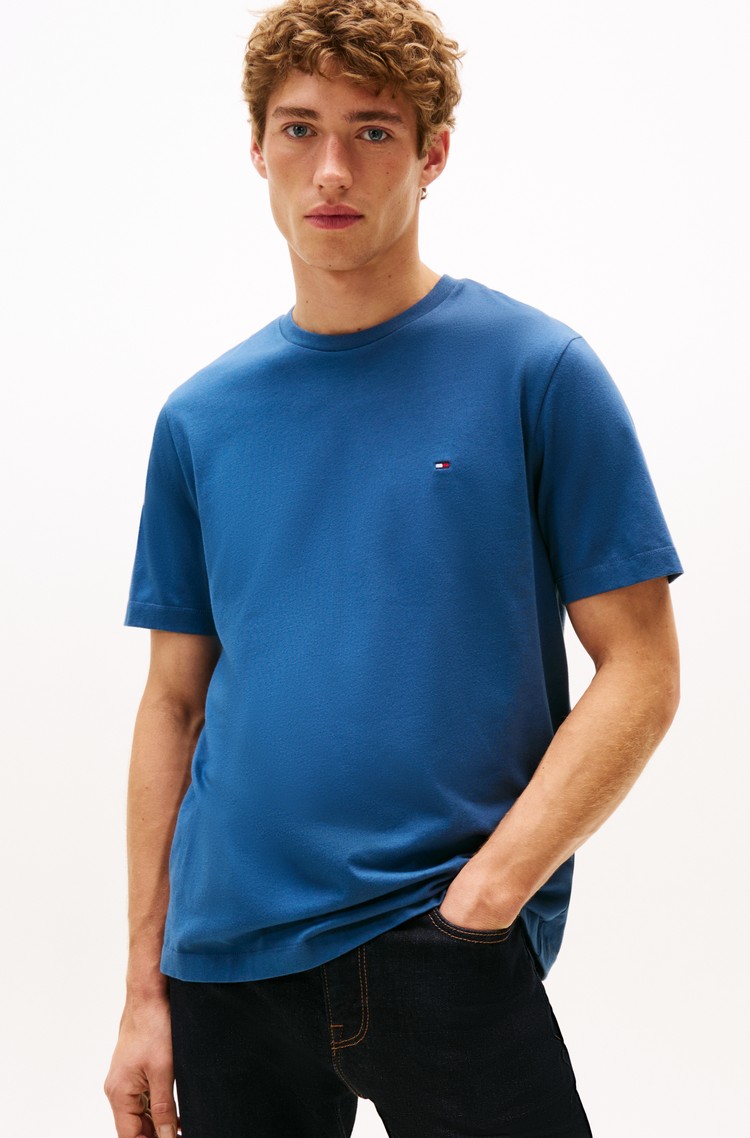 TOMMY HILFIGER Regular fit majica iz trajnostnega bombaža Modra - Blue 