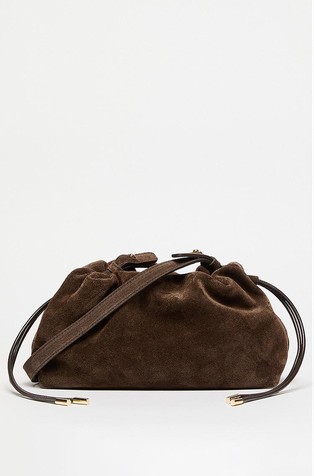Suede shoulder bag