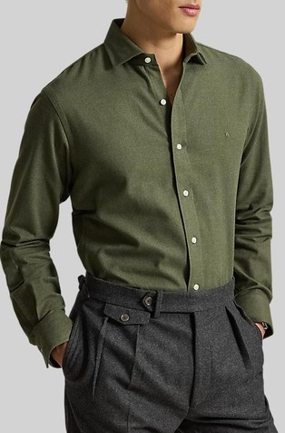 Custom fit Performance Cotton-blend Twill Shirt