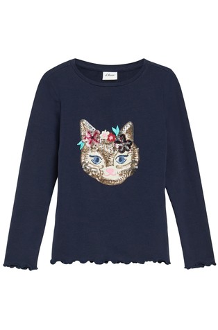 Slim-fit T-shirt with embroidery and sequins