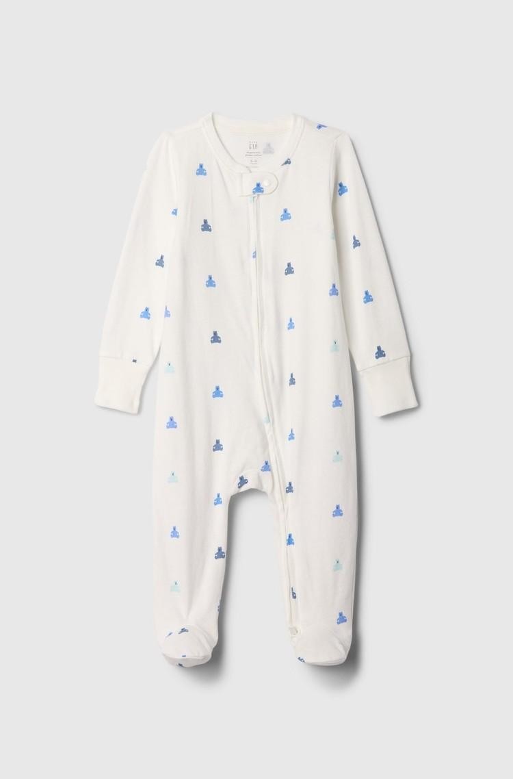 GAP Baby Organic Cotton First Favorites One-Piece Soft Cornflower Blue 