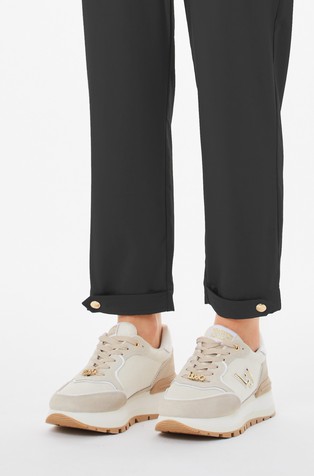 LIU JO Cropped hlače z elastičnim pasom Črna - Black 3