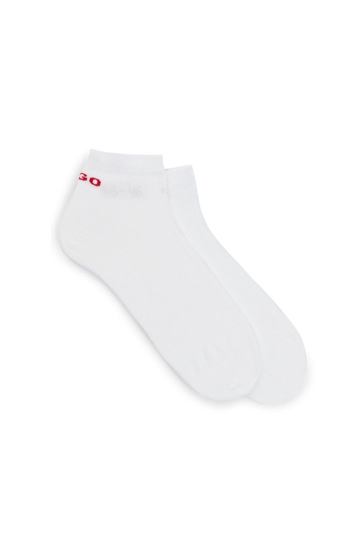 HUGO BOSS Two-pack of short-length cotton-blend socks White 