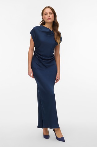 VMRITA dolga satenasta obleka