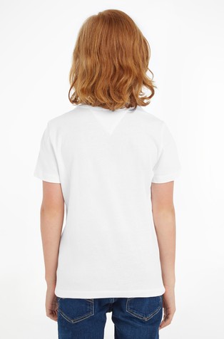 TOMMY HILFIGER Essential logo majica iz organskega bombaža Bela - White 2