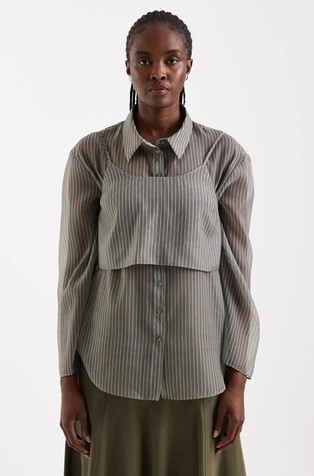 TSDELALI Striped doublelayer shirt