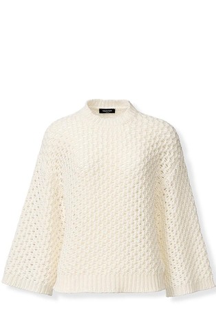 Mrežasto pleten pulover z bleščicami