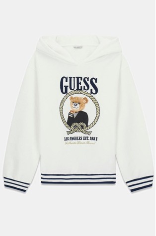 Pulover s kapuco in potiskom medvedka