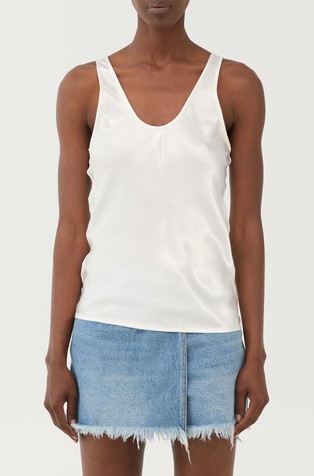 Satenasta majica z naramnicami