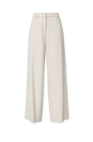 Tech wool hlače s širokimi hlačnicami