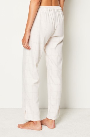 ETAM Malina Plaid Pajama Pants White 2