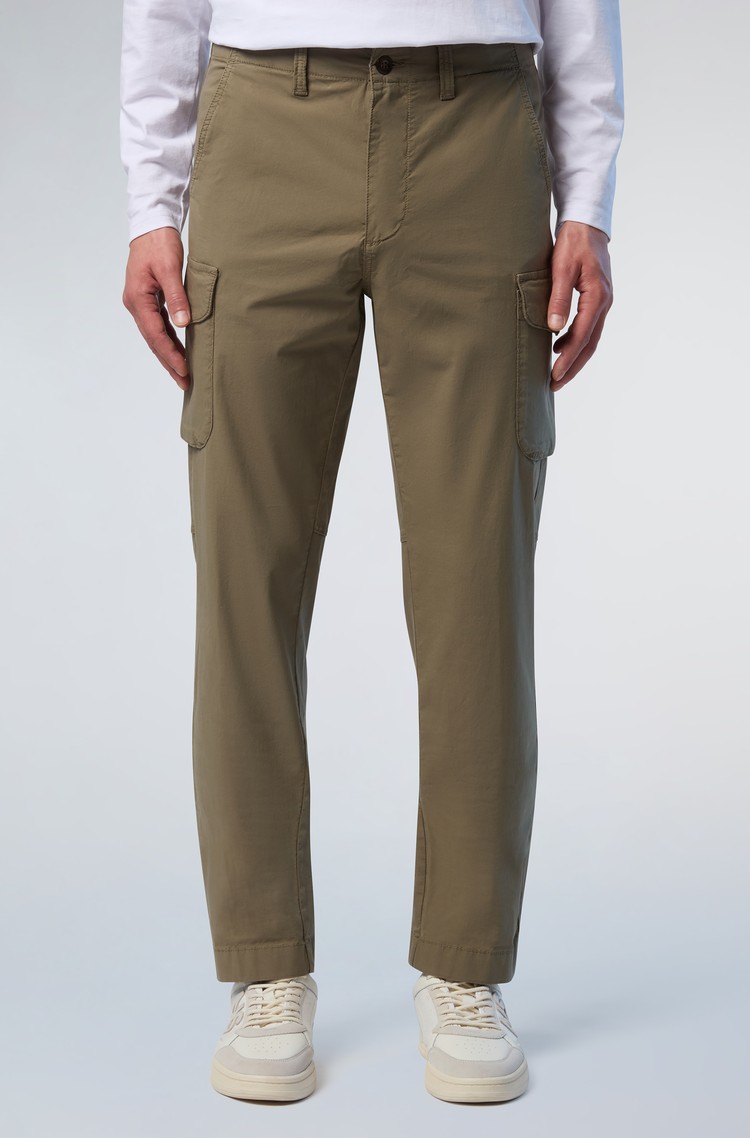 NORTH SAILS Stretch cotton poplin cargo pants Green 