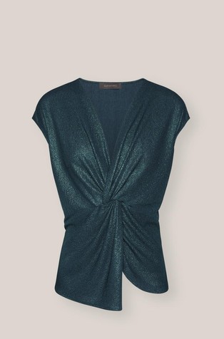 Lurex T-shirt with front knot