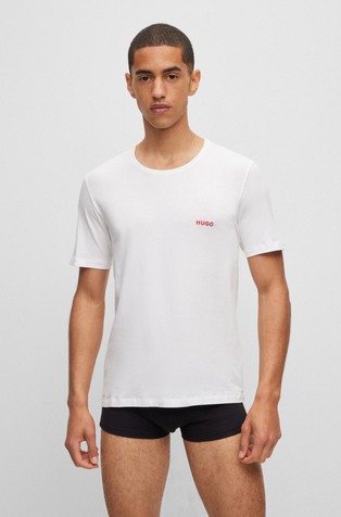 HUGO BOSS Paket 3 logo spodnjih majic s kratkimi rokavi Večbarvna - Black-White-Olive 3