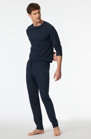 SCHIESSER Mix &amp; Relax - spodnji del pižame s patentom Modra - Midnight Blue 5