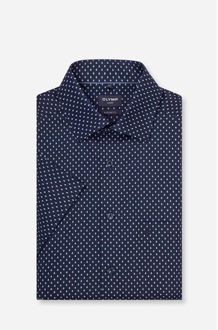 Luxor modern fit vzorčasta srajca s kratkimi rokavi