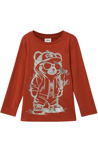 Cotton longsleeve with silicone print