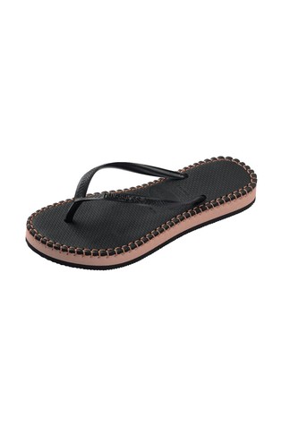 HAVAIANAS Loop Slim japonke s platformo Črna - Black 3