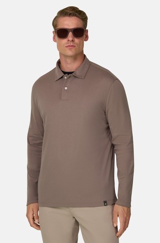 Polo majica z dolgimi rokavi iz S-Cafè® jerseya